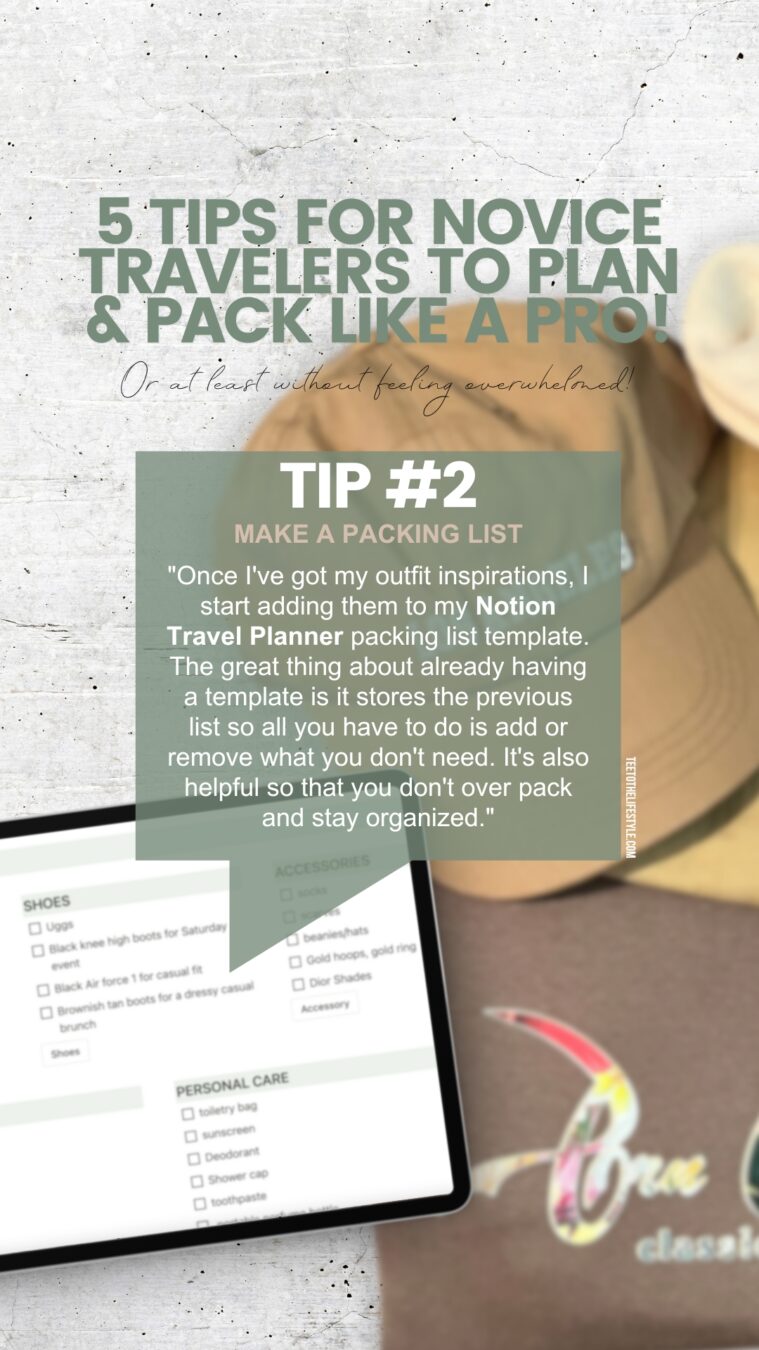 Number 2 of 5 Tips for Novice Travelers to Plan & Pack Like a Pro!